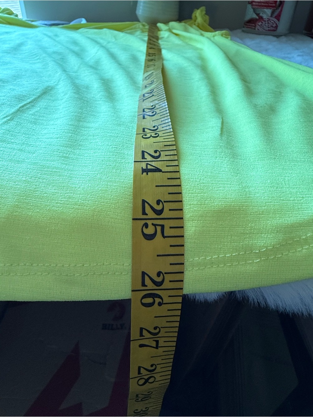 NWT -Dear Scarlett V-Neck Ruched Sleeve Blouse in Neon Yellow-Sizes XL, 2XL, 3XL - Picture 9 of 9